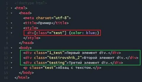 Укажите css селекторы