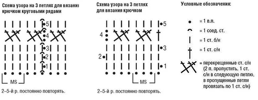 Конверты крючком схемы
