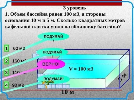 Объем бассейна 3 2