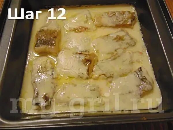 Филе минтая в сметанном соусе духовке