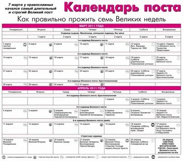 Сколько недель в великом посту 2024