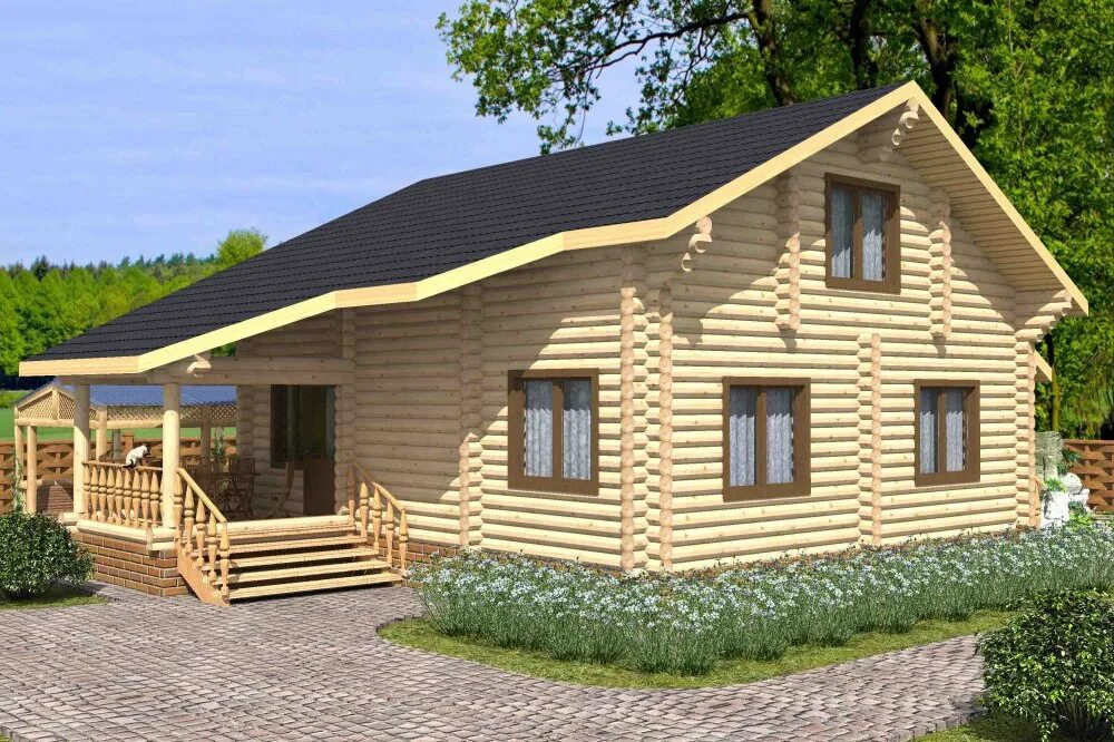Проект дома из бревна одноэтажный 100 кв. Марисруб дома из оцилиндрованного бревна. марисруб лесная сказка. дом из оцилиндрованного бревна лесная сказка. дом из оцилиндрованного бревна 100м2.