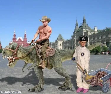 Мужик с динозавром