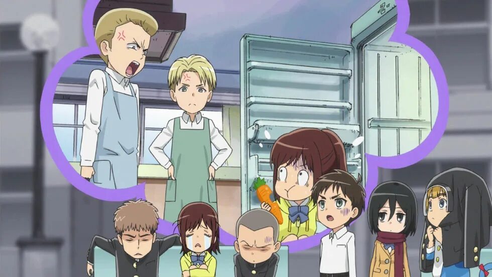 чиби атака титанов средняя школа. атака титанов high school. чиби атака титанов средняя школа. "старшая школа" из гайдбука shingeki no kyojin. титаны средней школы леви.