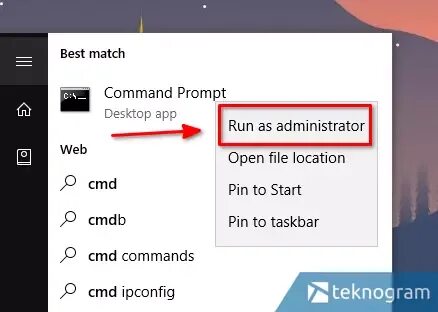 Run as administrator