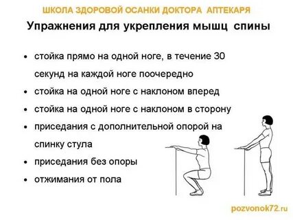 Упражнения для детей на сохранение осанки