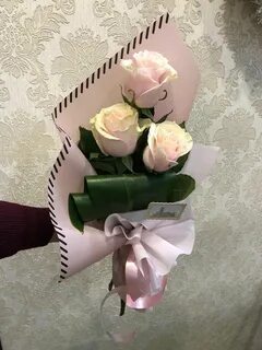 Сделать букет из 3 роз
