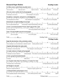 Research Paper Rubric.