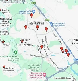 Карта осадков куркино