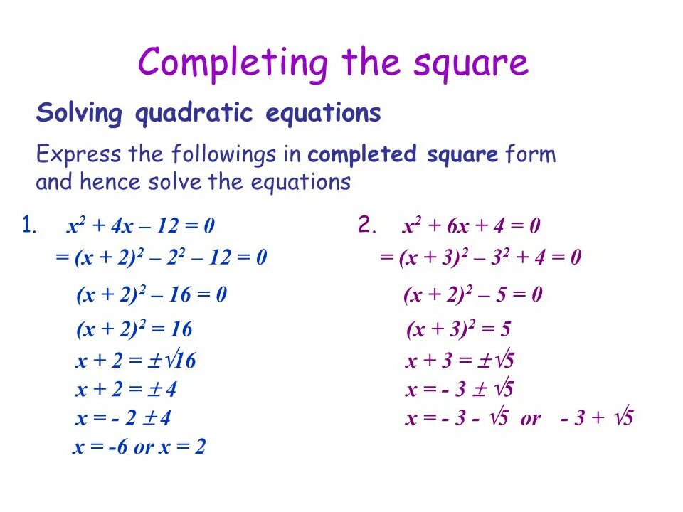 Solving complete