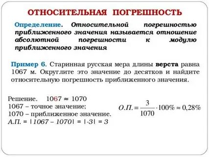 Относительная точность приближения в процентах