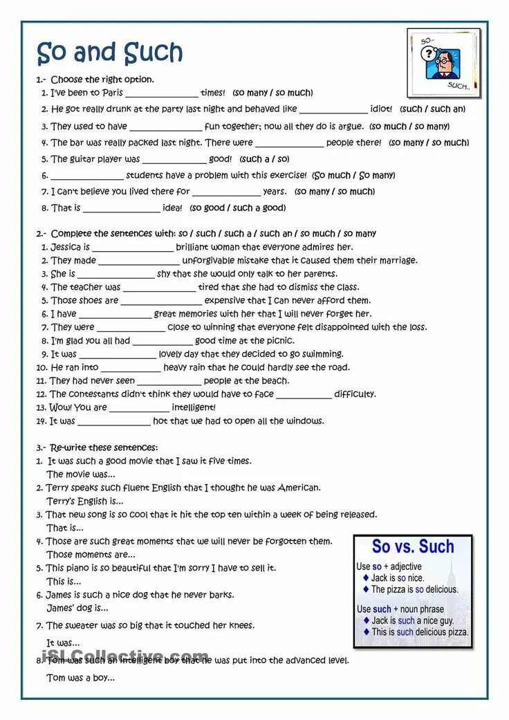 The use of such. So such упражнения. so such such a упражнения. worksheets грамматика. задание such a/an.