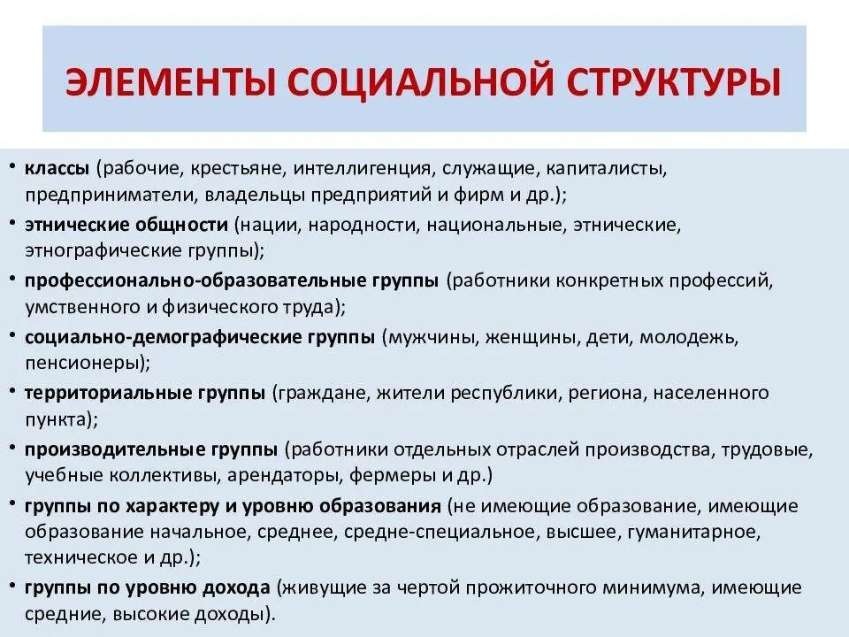 Составными элементами общества как социальной системы являются. Основные элементы социальной структуры. элементы социальной структуры общества. основные элементы социальной структуры общества. эле енты социально йструктуы общ.