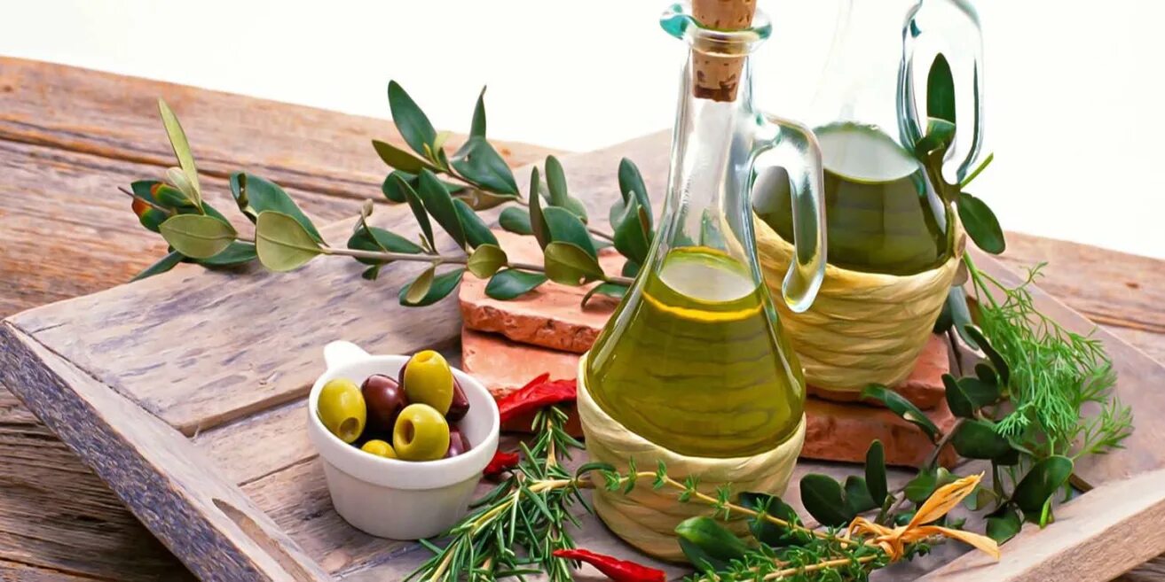 Oils Olive in festive Table. Zaitun Travel.