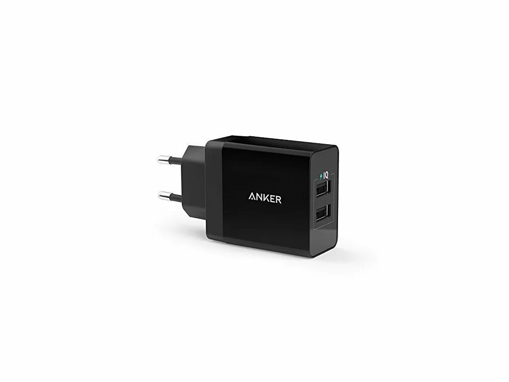 Anker a2021. Сетевое зарядное устройство Anker. СЗУ POWERPORT 2. Сетевое зарядное устройство Anker POWERPORT 2 24 Вт, чёрный.