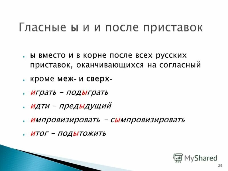 Указывали почему ы. Правописание приставок гласные ы и после приставок. Приставки оканчивающиеся на гласную. Правописание и-ы после приставок на согласную. Приставка после корня.