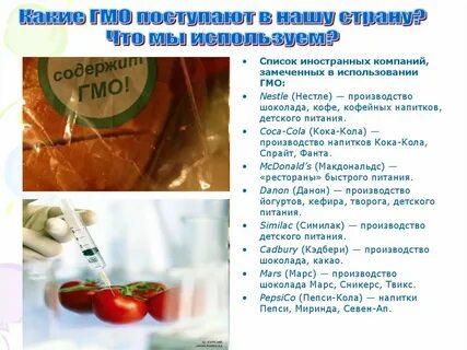 Почему запретили гмо