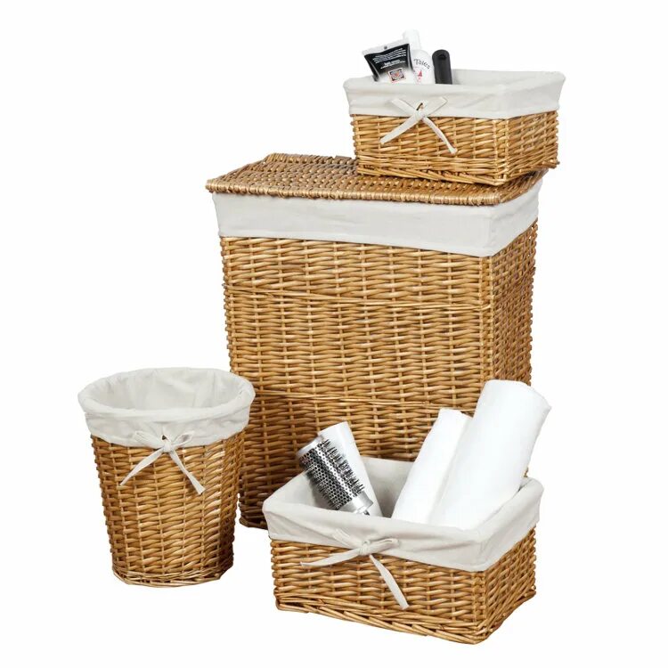 Корзина для белья бежевая. Плетеные корзины в ванную комнату. Корзина для грязного белья. 5х44. Корзина для белья в ванну.