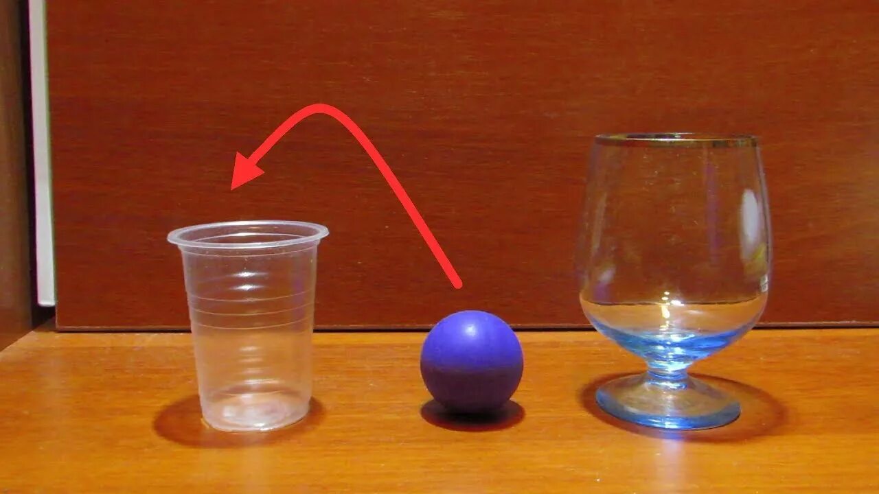Фокус со стаканчиками и шариками. Эксперимент с шариком и стаканчиком. Фокус в стакане шарики. Шарик в стакане с водой опыт. В каком стакане шарик