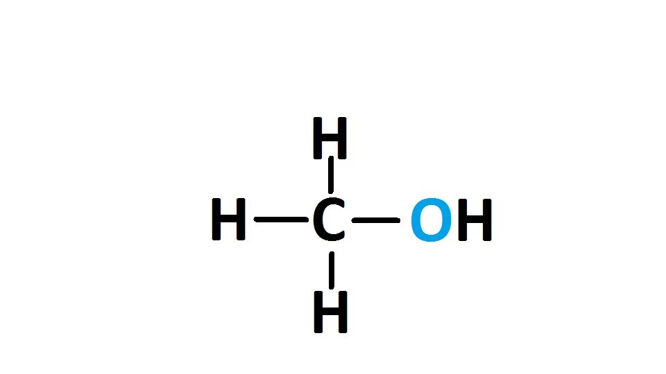 Формула спирта метанола. Метанол развернутая формула. Метанол строение