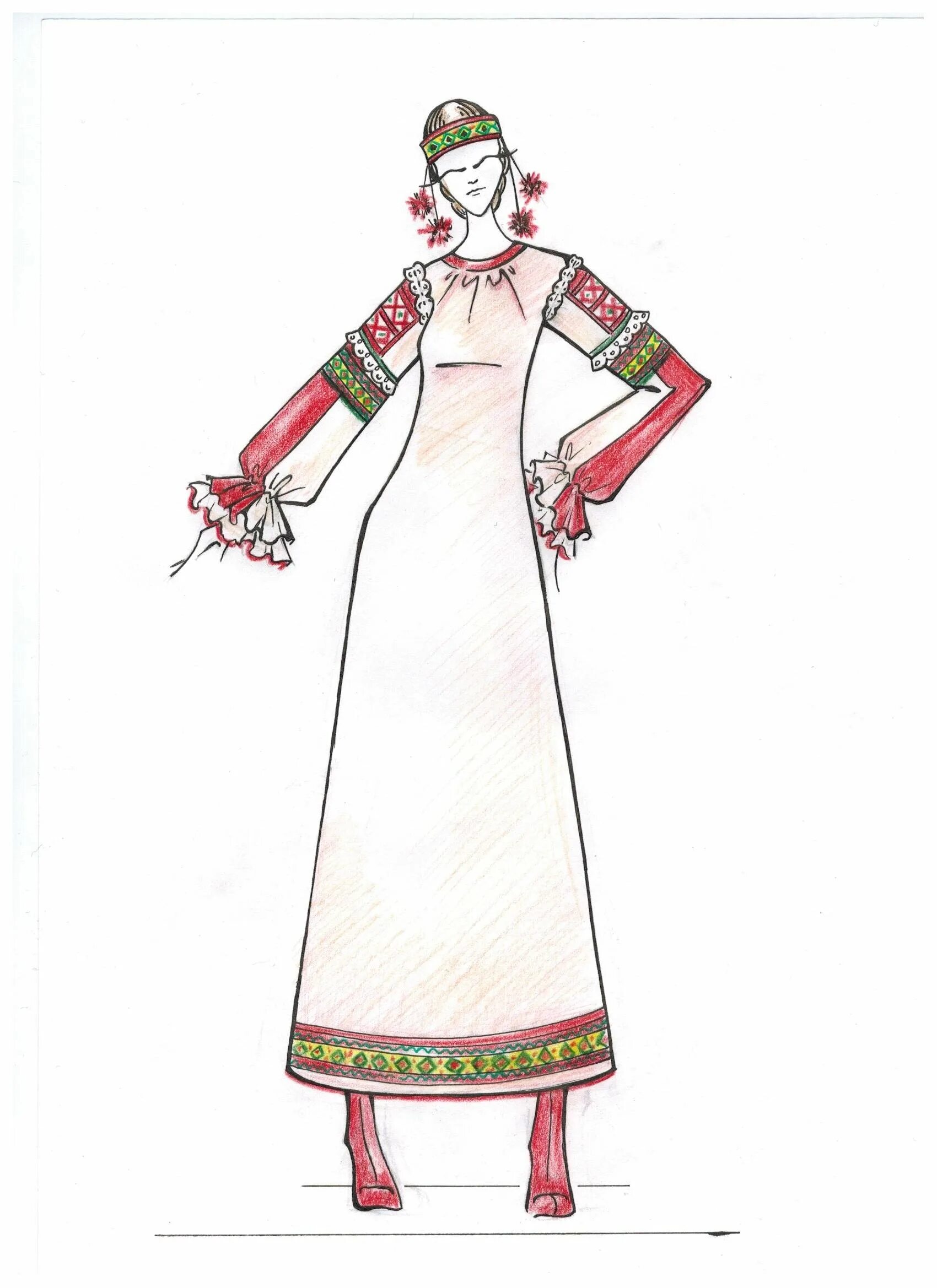 Русский костюм рисунок. Ирина Пирогова рисунки русского народного костюма. Эскиз русского народного праздничного костюма. Эскиз русского народного костюма женского. Эскиз костюма в фольклорном стиле.