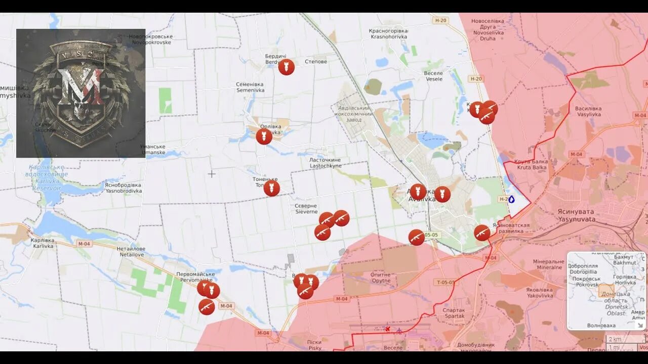 Military summary map. Military summary map