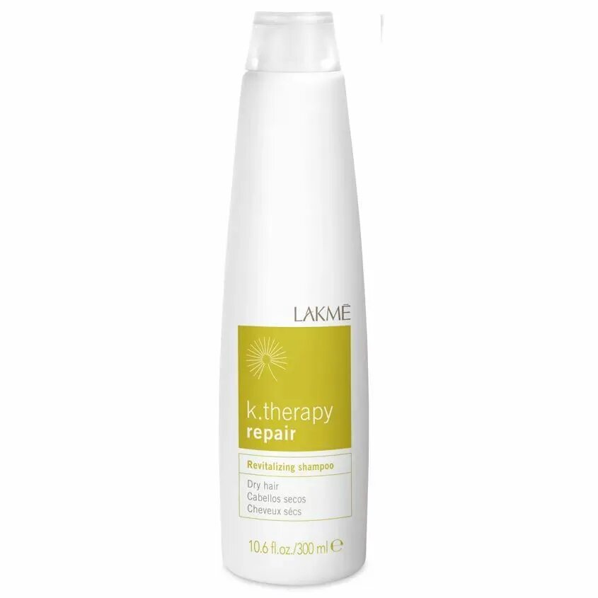 Lakme k-Therapy Repair флюид восстанавливающий для сухих волос. Lakme Repair conditioning Fluid Dry hair. Лакме флюид для волос. Шампунь для сухих и поврежденных волос k.Therapy Repair Revitalizing Dry ha Lakme,300 мл. Восстанавливающий сухой шампунь