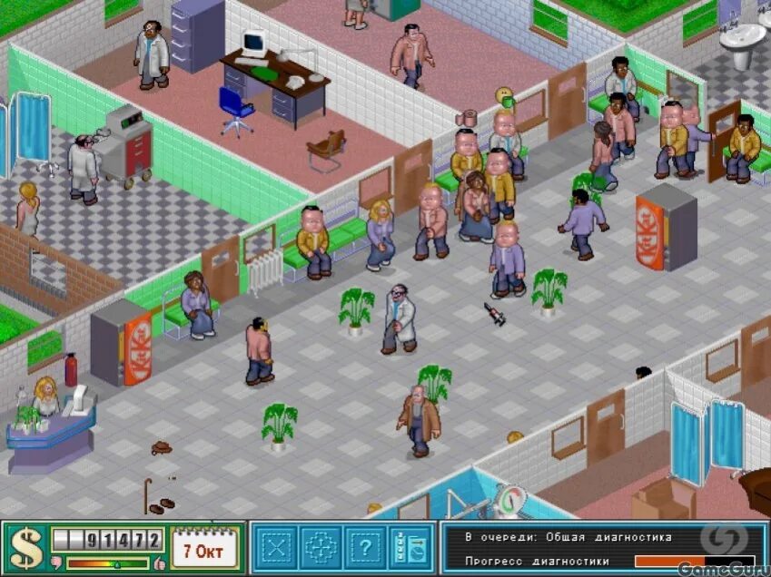 Правила игры очередь. Игра госпиталь 1997. Theme Hospital 1997. Theme Hospital ps1. Игра очередь.