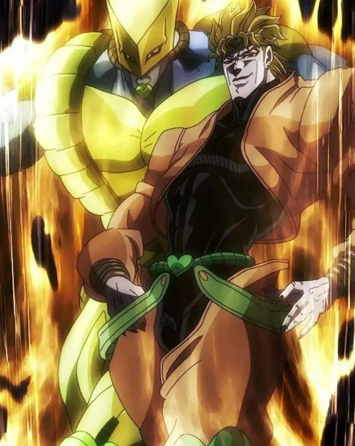 Дио the warudo. Jojo с стендом дио. Дио и зе ворлд. Dio brando jojo the world. Стенды джоджо the world.