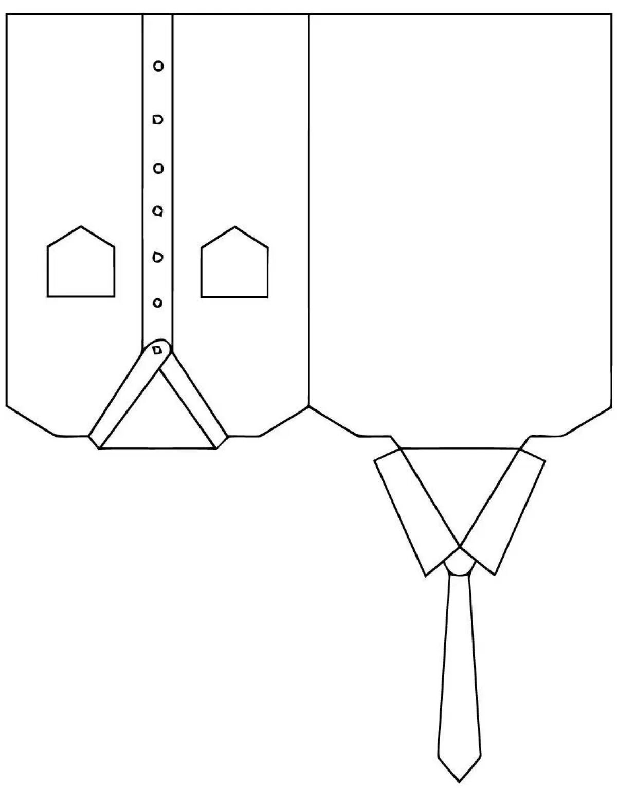 Шаблон открытки на 23 февраля 3 класс. Трафарет открытка рубашка с галстуком. Открытка в виде рубашки с галстуком. Галстук трафарет для детей. Аппликация рубашка на 23 февраля.
