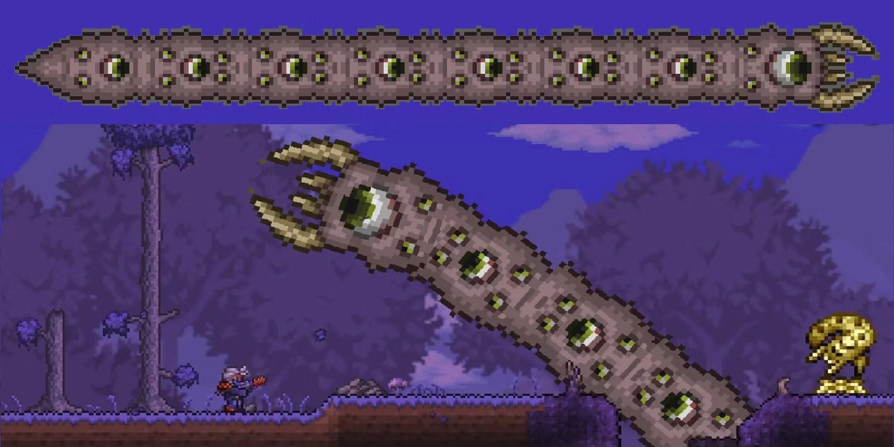 Terraria 2024. Пожиратель миров террария. Семена джунглей террария. Босс уничтожитель в террарии.