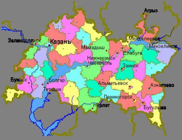 Где находится нижнекамск какая область на карте. Карта Татарстана с районами. Карта населения Татарстана. Города Татарстана список. Столица Татарстана на карте.