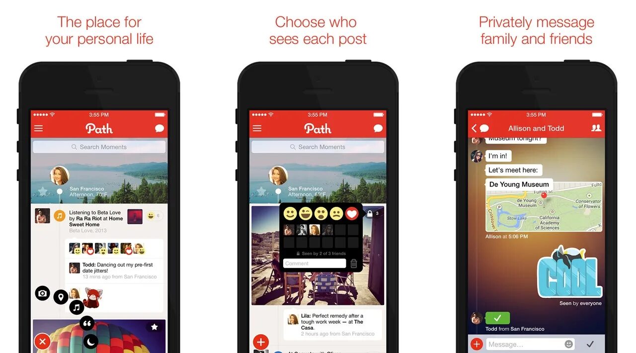 Path app. Each post