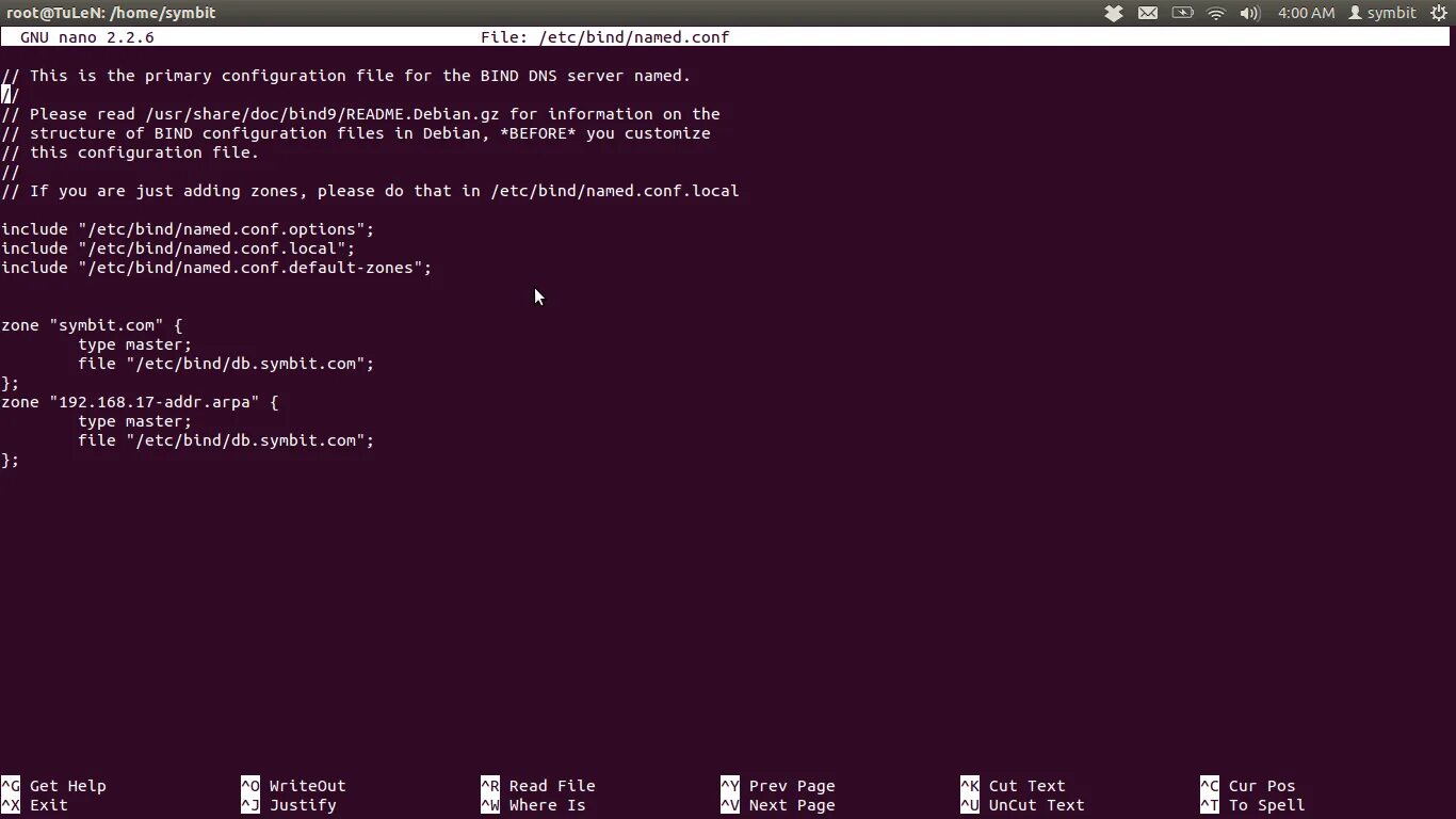 Dns bind что это. Debian команды. dns bind. /etc/bind/named.conf.local. bind9 debian default file.