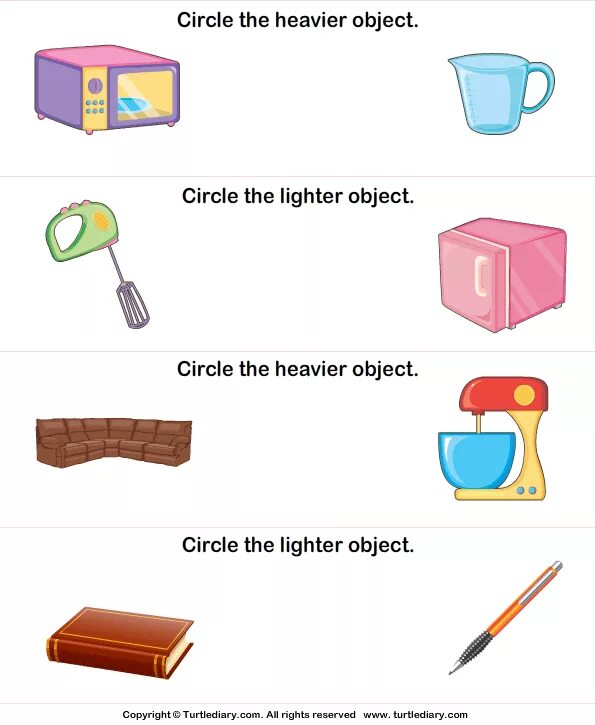 Be no object. Heavy light worksheets. compare objects worksheets. heavy or light worksheet. lights worksheet.