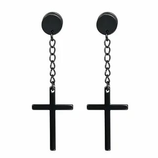 Black earrings for men png