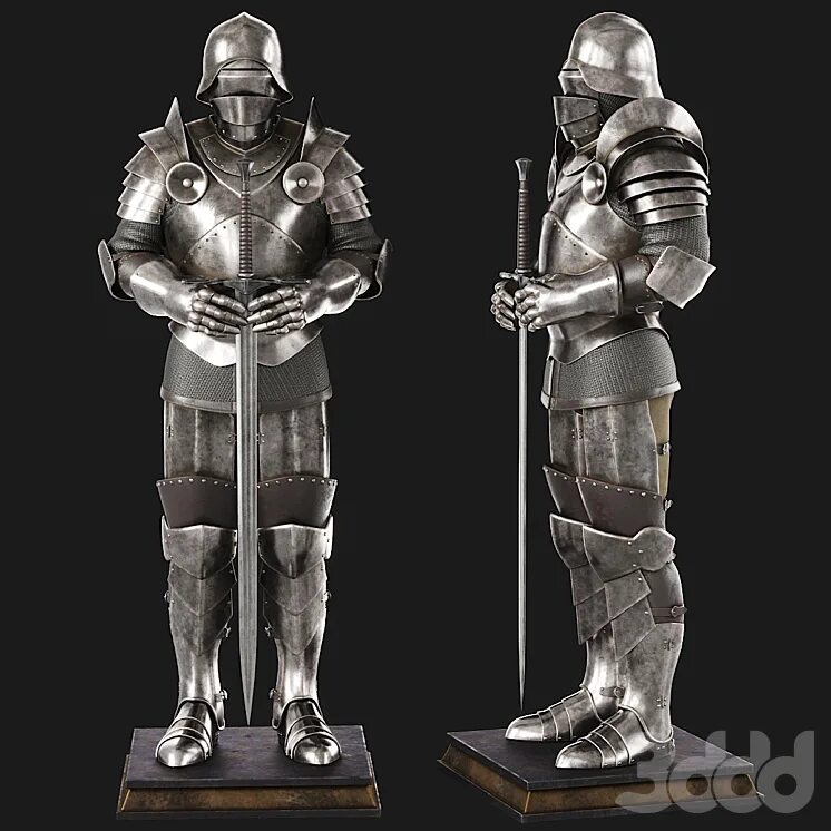 3ds Max рыцарь. Броссары доспехи. Knight Armor 3d. Armor 3d model. Armor models