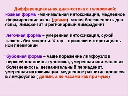 Малая чума туляремия симптомы