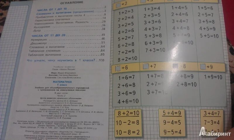 Математика 1 класс волкова степанова страница 54