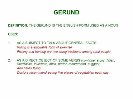Buy gerund