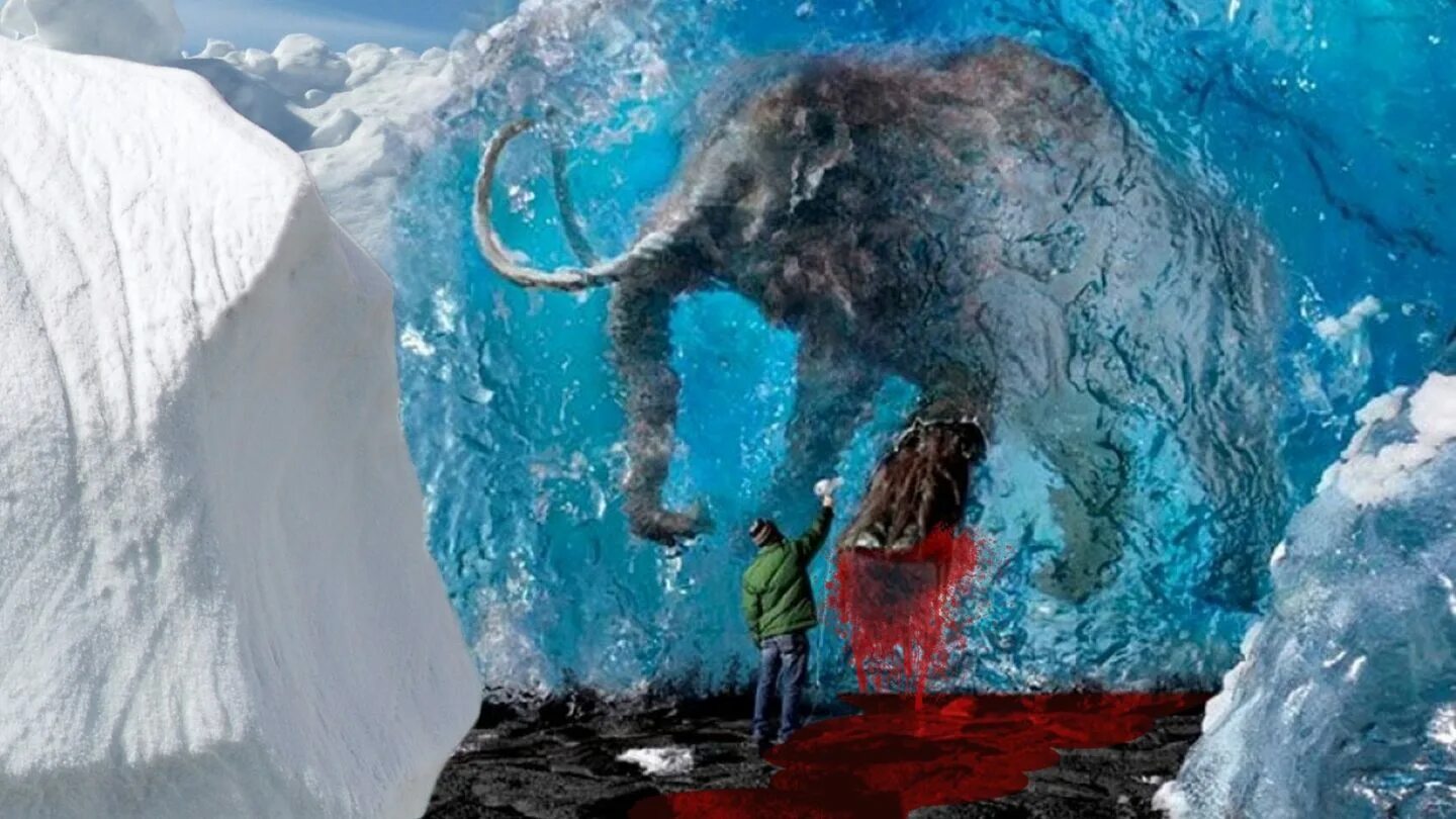 Находки во льдах. Мамонты в вечной мерзлоте. Остров Врангеля останки мамонта. Плейстоцен шерстистый мамонт. Замерзший мамонт во льду в Якутии.