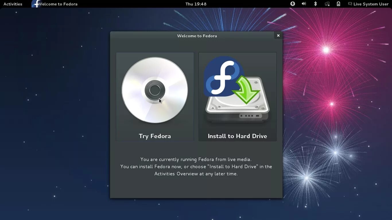 Cd user. Fedora установка. Install. Live CD программа. Fedora Linux минимальные требования.