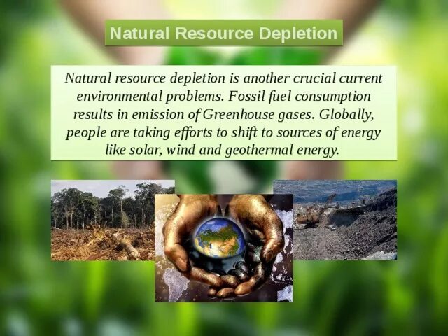 Many natural resources