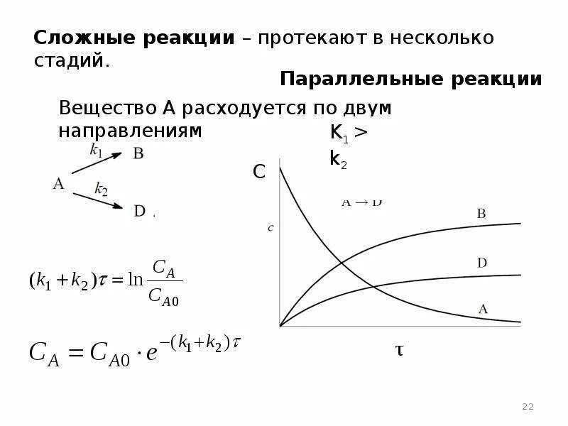 Обратимой реакции соответствует. Кинетическое уравнение обратимой мономолекулярной реакции. интегральное кинетическое уравнение первого порядка. кинетическое уравнение для параллельной реакции. интегральное кинетическое уравнение реакции первого порядка.