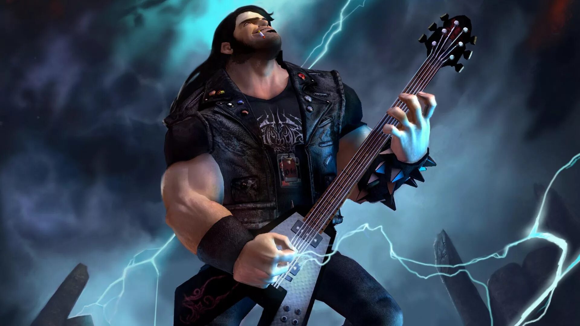 Песни из видео игр. Brutal Legend Эдди Риггс. Brutal Legend Джек Блэк. Brütal Legend гитары. Игра брутал легенд.