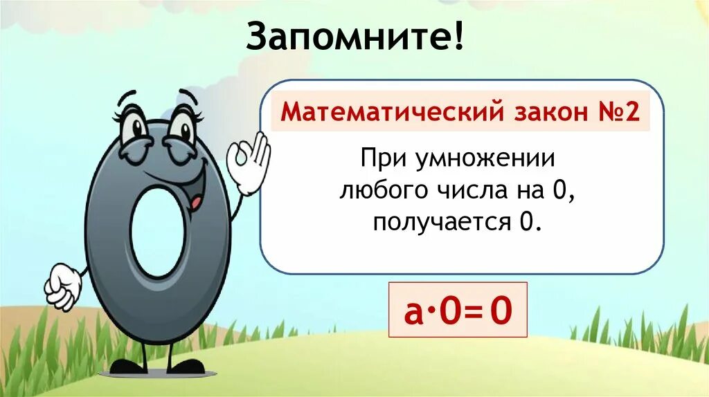 Умножение на 0 школа россии