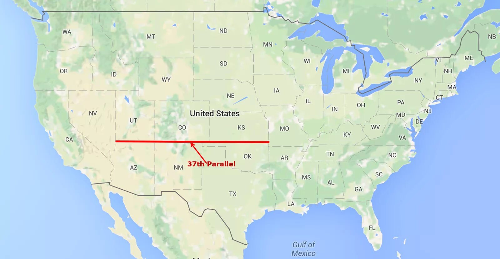 Параллель сша. Сша параллели. сша 37 параллель. 37 parallel map. 37th parallel south.