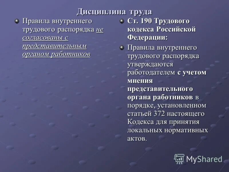 коллективный договор дисциплина труда