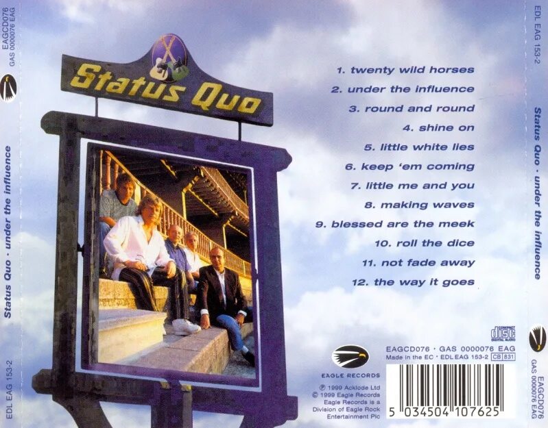 Under the influence remix. Status quo under the influence 1999. status quo cd. under the influence. under the influence album.