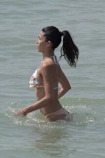 Federica Nargi in Bikini on the beach in Skorpios. 